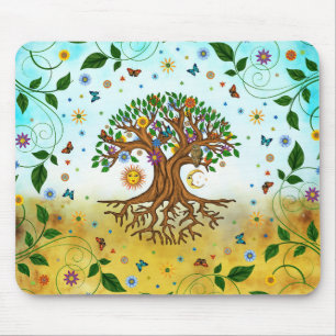 Tapis De Souris Arbre de vie lunaire - Yggdrasil