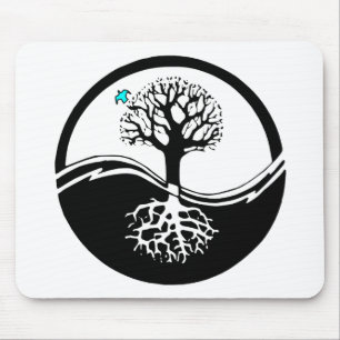 Tapis De Souris Arbre de Yin Yang