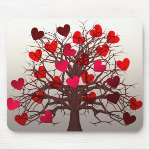 Tapis De Souris Arbre des coeurs