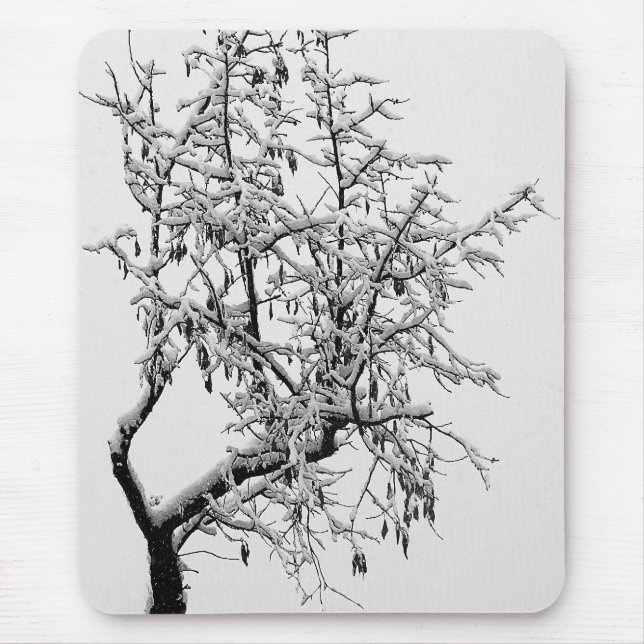 Tapis De Souris Arbre d'hiver Mousepad (Devant)