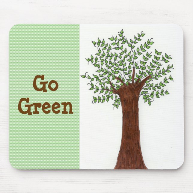Tapis De Souris Arbre en croissance -  Allez Vert (Devant)