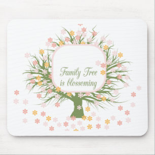 Tapis De Souris Arbre familial en floraison