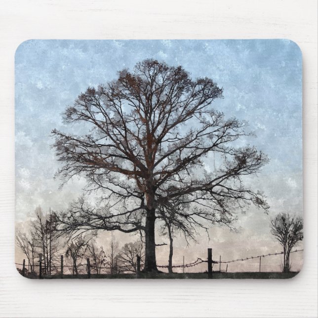 Tapis De Souris Arbre peint Mousepad (Devant)