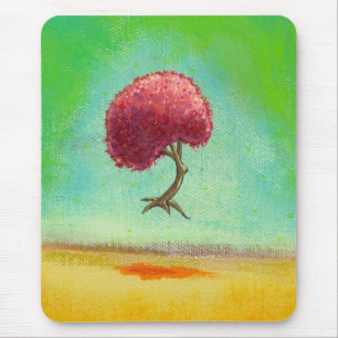Tapis De Souris Arbre plein d'espoir d'art de peinture moderne