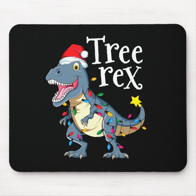 Tapis De Souris Arbre rex dinosaure noël  (Devant)