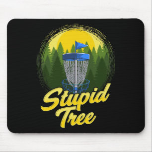 Tapis De Souris Arbre Stupide Disc Golf Drôle Frisbee Golf Disque