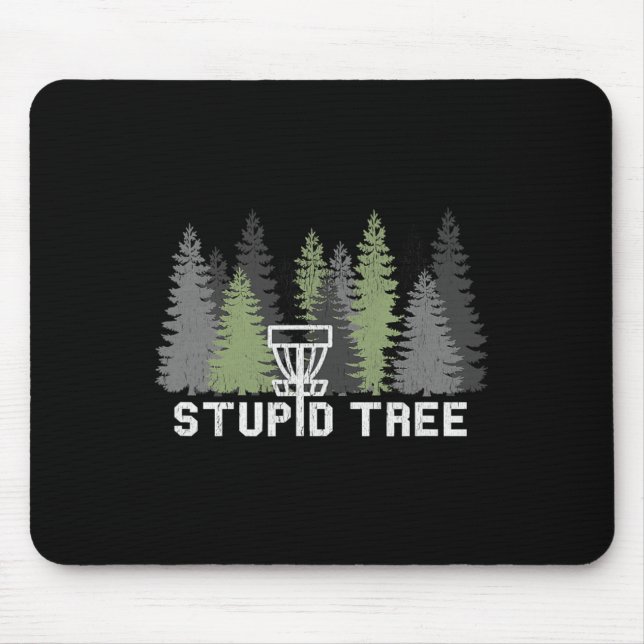 Tapis De Souris Arbre stupide drôle de disc golf Frolf  (Devant)