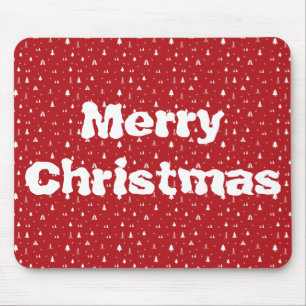 Tapis De Souris Arbres de Noël et flocons de neige Mousepad