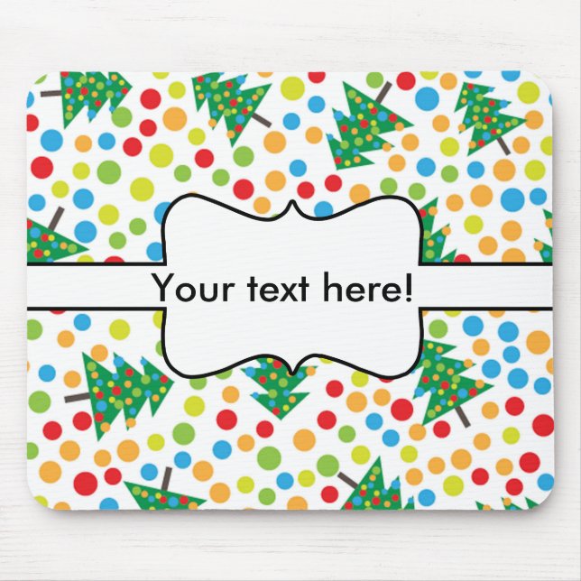 Tapis De Souris Arbres de Noël motif (Devant)