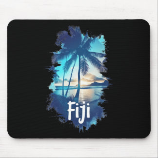 Tapis De Souris Arbres de palmiers de Fidji Souvenir de vacances a