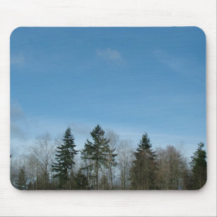 Tapis De Souris arbres d'hiver et ciel bleu