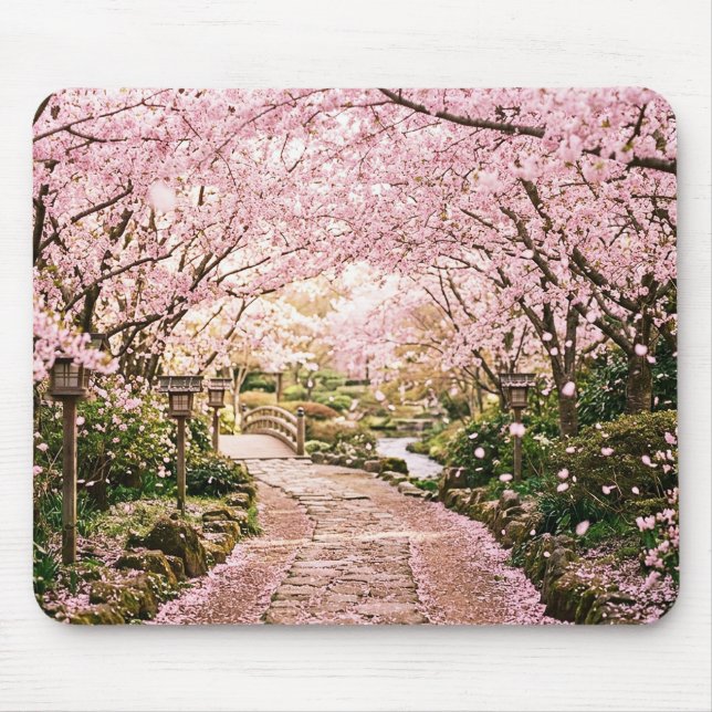 Tapis De Souris Arbres Fleurs de Cerisier (Devant)