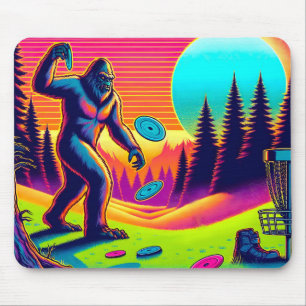 Tapis De Souris Arbres noirs   Bigfoot Disc Golf Humour