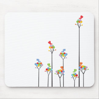 Tapis De Souris Arbres pointillés et cadeau coloré Mousepad