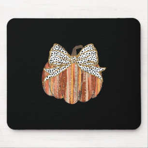 Tapis De Souris Arc Coquette Citrouille Saison Automne Feuilles Mo