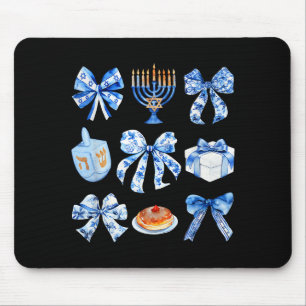 Tapis De Souris Arc de Hanukkah Coquette Arc juif Arc de Menorah F