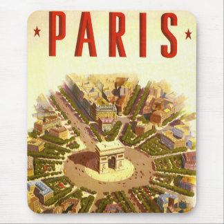 Tapis De Souris Arc de Triomphe vintage, Paris, France Art de voya