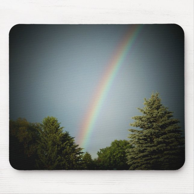 Tapis De Souris Arc-en-ciel au-dessus d'Evergeen (Devant)