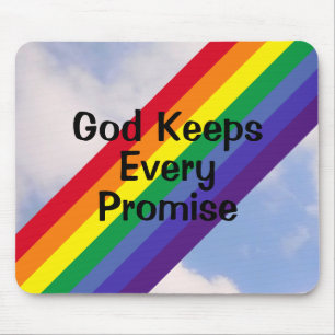 Tapis De Souris Arc-en-ciel brillant dans le ciel Inspirationnel m