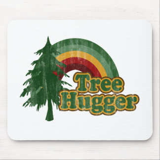 Tapis De Souris Arc-en-ciel de hippie de Hugger d'arbre