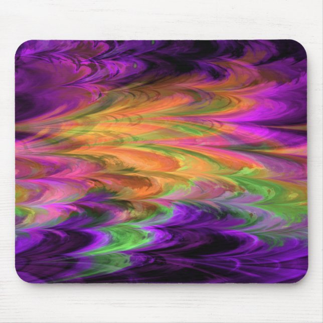 Tapis De Souris Arc-en-ciel de marbre Mousepad de fractale (Devant)