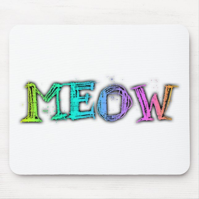 Tapis De Souris Arc-en-ciel de Meow (Devant)
