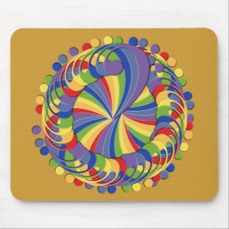 Tapis De Souris Arc-en-ciel de soleil de clef basse