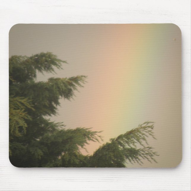 Tapis De Souris Arc en ciel et arbres Mousepad (Devant)