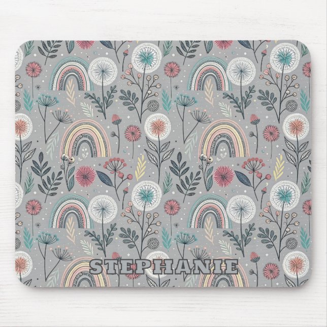 Tapis De Souris Arc-en-ciel et botanique (Devant)