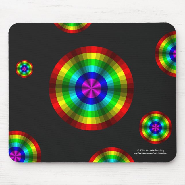 Tapis de souris arc-en-ciel illusion d'optique (Devant)