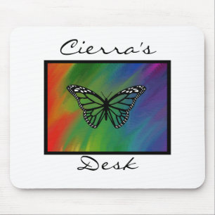 Tapis De Souris Arc-en-ciel Mousepad personnalisé par papillon