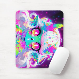 Tapis De Souris Arc-en-ciel Pastel Imaginaire Crâne démon Anime Gi