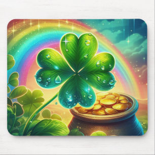 Tapis De Souris Arc-en-ciel Saint Patrick's Day trver