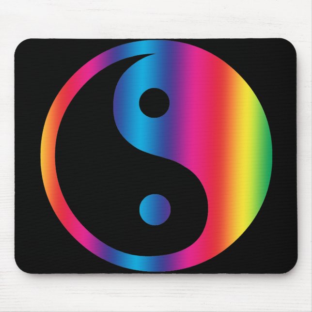 Tapis De Souris Arc-en-ciel Yin Yang (Devant)