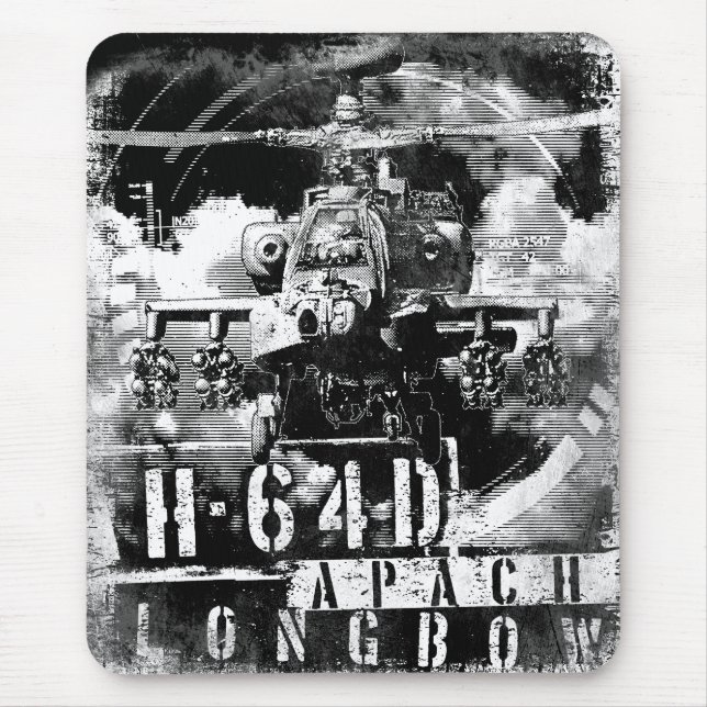 Tapis De Souris Arc long Apache AH-64D (Devant)