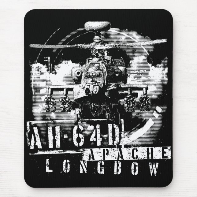 Tapis De Souris Arc long Apache AH-64D (Devant)