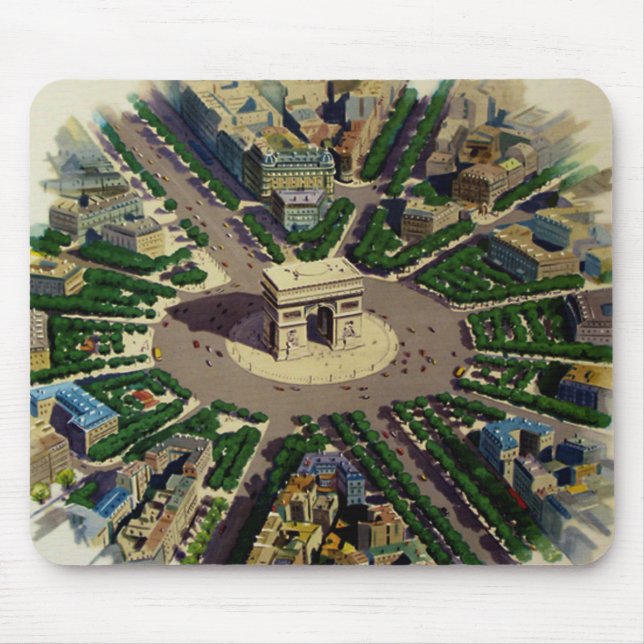 Tapis De Souris Arc vintage de Triomphe Paris (Devant)