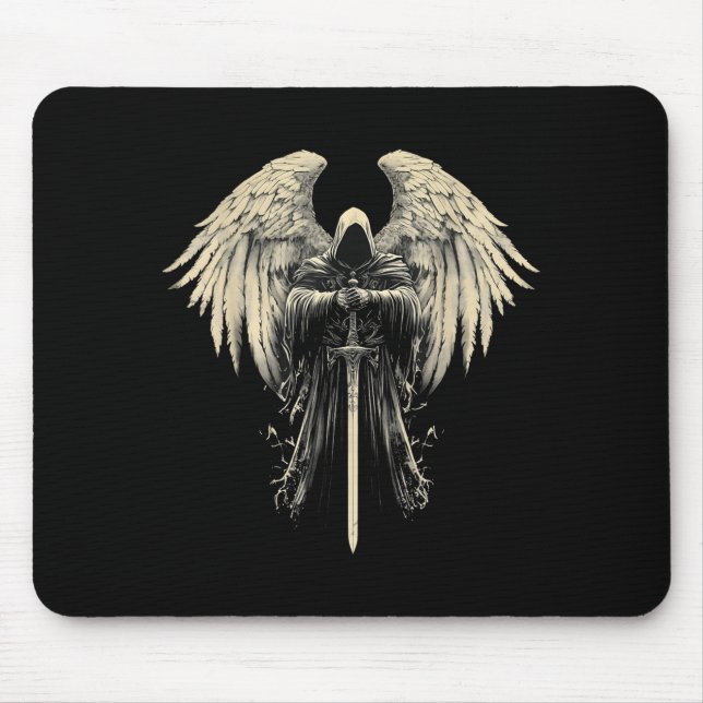Tapis De Souris Archangel Gabriel Christian Angel Catholic Warrior (Devant)