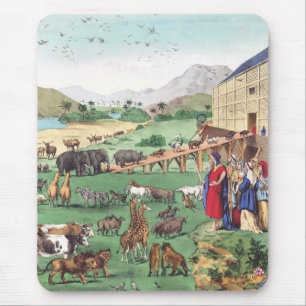 Tapis De Souris Arche de Noé avec des animaux