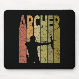 Tapis De Souris Archer Chasse Vintage Bow Retro Tir à l'arc Bowhun