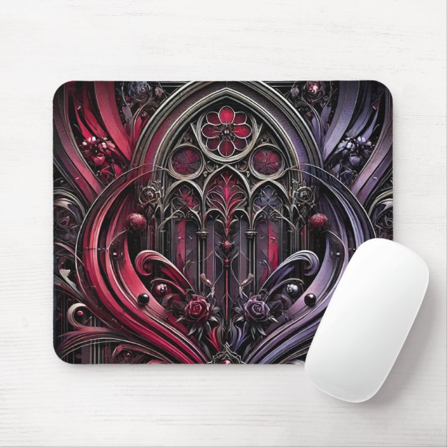 Tapis De Souris Arches gothiques Mousepad (Avec souris)