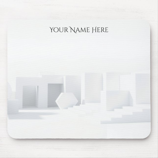 Tapis De Souris Architecture monochromatique blanche (Devant)