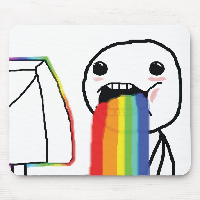 Tapis De Souris Arcs-en-ciel vomissants (Devant)
