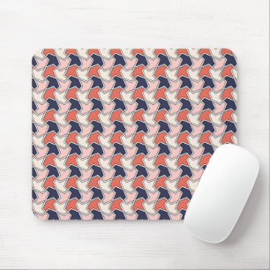 Tapis De Souris Arcs géométriques bleu rouge islamique Motif Mo