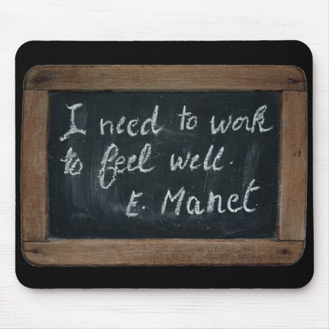 Tapis De Souris Ardoise 07 Citation de Manet Mousepad (Devant)