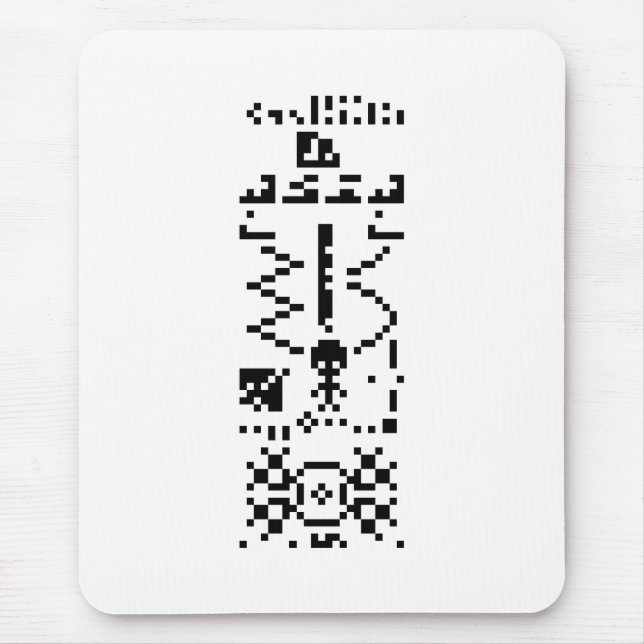 Tapis De Souris Arecibo Binary Message Reply (Devant)