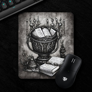 Tapis De Souris Argent Steampunk Cauldron Spellbooks et Potions