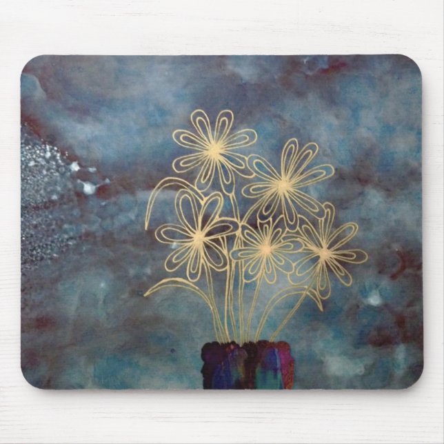 Tapis de souris argenté de nuit (Devant)