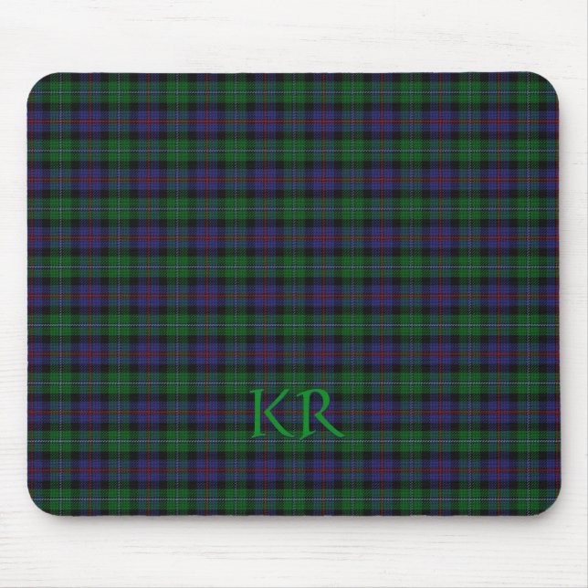Tapis De Souris Argyll District Tartan avec monogramme / initiales (Devant)