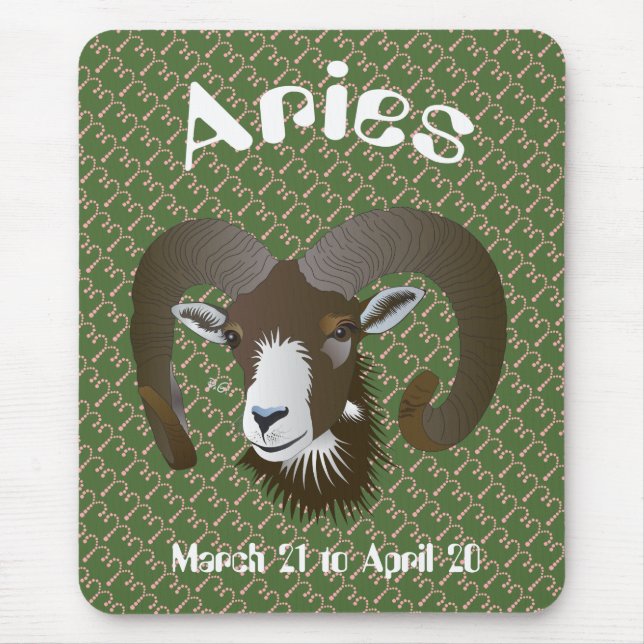 Tapis De Souris Aries March 21 à avril 20 Mauspad (Devant)